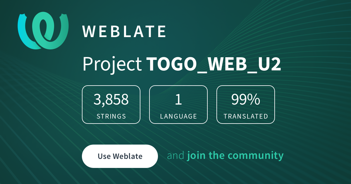 Webtogo Get involved in TOGO_WEB_U2! @ Weblate